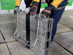 Aluminum Lightweight Foldable Rail Push Trolley for Track Construction