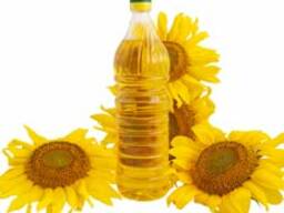 Bottled sunflower oil