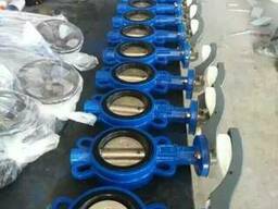 D71X Затвор дисковый поворотный межфланцевый чугунный