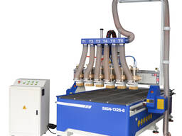 Деревообрабатывающий фрезерный станок с шесть шпинделями