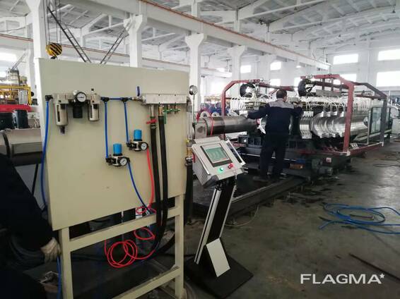 Экструзионная линия производства двустенной гофрированной трубы