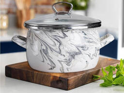 Кастрюля стальная эмалированная серии Шейк