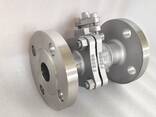 Кран шаровой двухсоставной фланцевый из нержавейки 321, 316Ti с рукояткой, Китай - фото 2