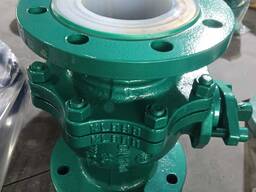 Кран шаровой химический КШХ с футеровкой FEP Ру16 Ду50