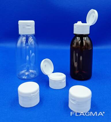 Plastic Bottle PET 120ml with Flip-Top Сap