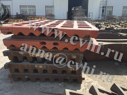 Плита дробящая щековой дробилки СМД-108А СМД108 СМД118 СМД118Б СМД109А СМД109 СМД111