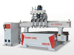 Пневматический ATC фрезерный станок с чпу четыре головы для деревообработки