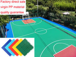 PP interlock flooring for basketball court facotry