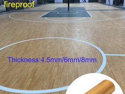PVC indoor flooring for basketball volleyball badminton court factory