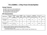 VHF UHF Band 70~520MHz 1 Input 2 Output RF 2 Way Power Divider High Isolation 20dB - photo 3