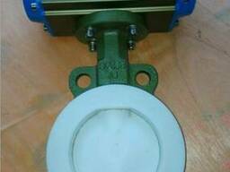 Затворы дисковые поворотные межфланцевые футерованные PTFE